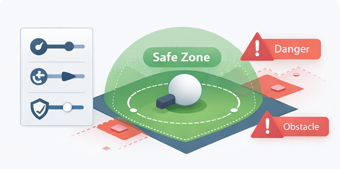 Illustration representing controllable and safe AI behavior